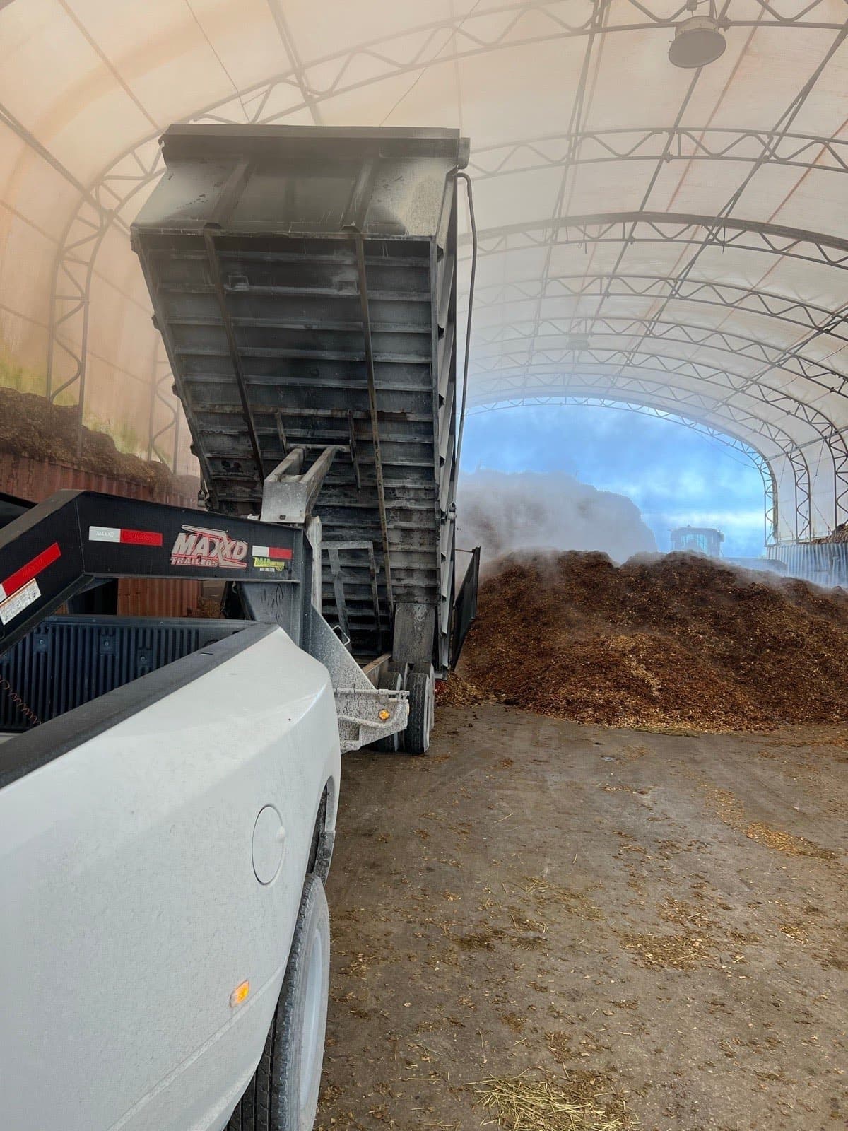Skid steer loading debris
