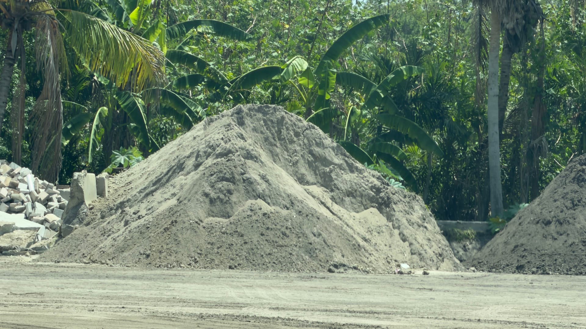 Pile of concrete sand screenings ready for delivery